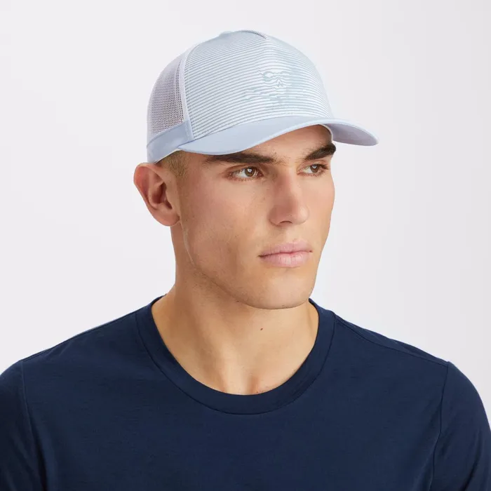 3d Skull and T039s Interlock Knit Trucker Hat Drizzle MenGolf GFORE Hats