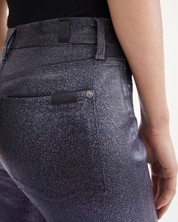 7 For All Mankind Pants Coated High Waist Ankle Skinny With Faux Pockets In Sparkle Sparkle 8211 Women