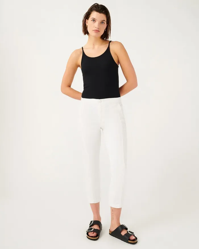 7 For All Mankind Pants Slim Jogger In Clean White Clean White 8211 Women
