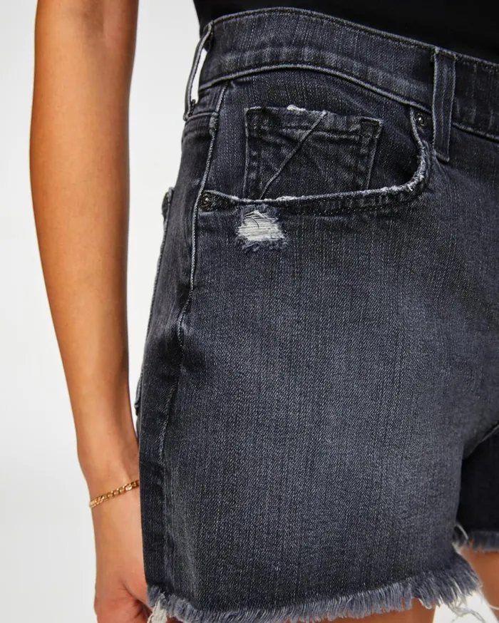 7 For All Mankind Shorts and Skirts Monroe CutOff Short In Eclipse Black Eclipse Black 8211 Women