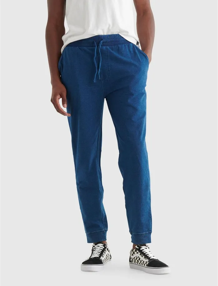 Activewear Men Lucky Brand Sueded Fleece Terry Jogger Pant Indigo