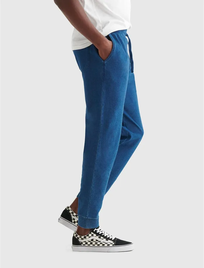 Activewear Men Lucky Brand Sueded Fleece Terry Jogger Pant Indigo