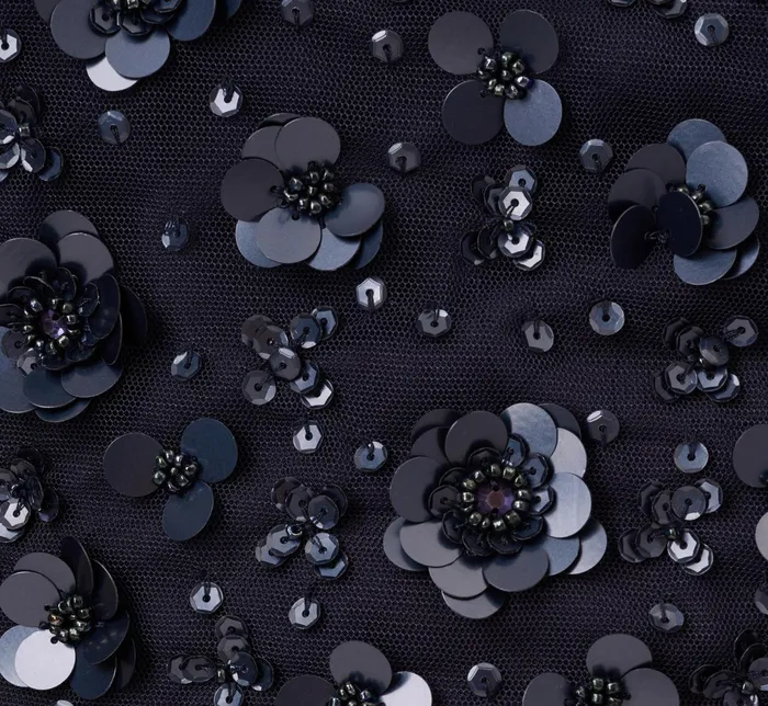 Adrianna Papell 3D Floral HandBeaded OneShoulder Long Column Gown In Dusty Navy Dusty Navy Women Floral Dresses Adrianna Papell 3D Floral HandBeaded OneShoulder Long Column Gown In Dusty Navy Dusty Navy Women Floral Dresses