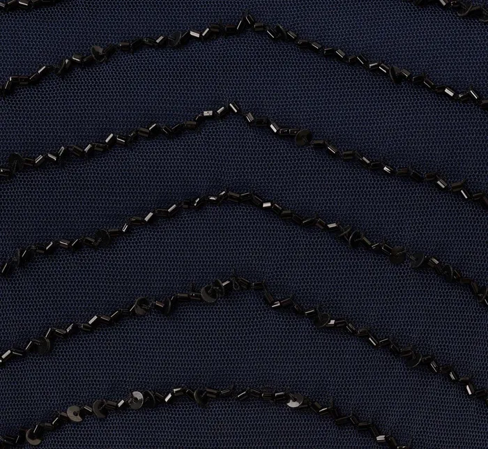 Adrianna Papell Art Deco Beaded Blouson Dress With Halter Neckline In Navy Black NavyBlack Women Long Dresses Adrianna Papell Art Deco Beaded Blouson Dress With Halter Neckline In Navy Black NavyBlack Women Long Dresses