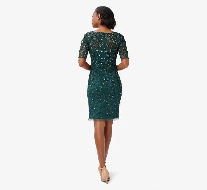 Adrianna Papell Beaded Cocktail Dress In Dusty Emerald Dusty Emerald Women Cocktail Dresses Adrianna Papell Beaded Cocktail Dress In Dusty Emerald Dusty Emerald Women Cocktail Dresses