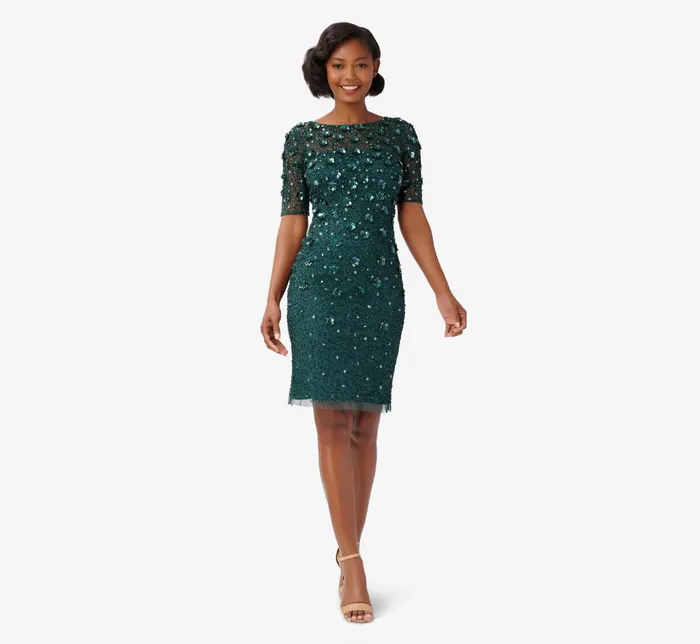 Adrianna Papell Beaded Cocktail Dress In Dusty Emerald Dusty Emerald Women Cocktail Dresses Adrianna Papell Beaded Cocktail Dress In Dusty Emerald Dusty Emerald Women Cocktail Dresses