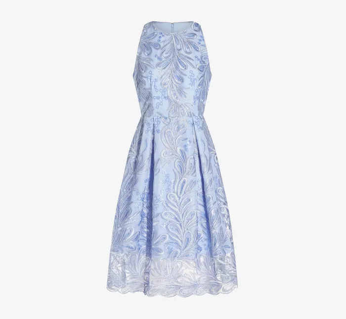 Adrianna Papell Embroidered Illusion MidiLength FitAndFlare Dress In Light Peri Light Peri Women Day Dresses Adrianna Papell Embroidered Illusion MidiLength FitAndFlare Dress In Light Peri Light Peri Women Day Dresses