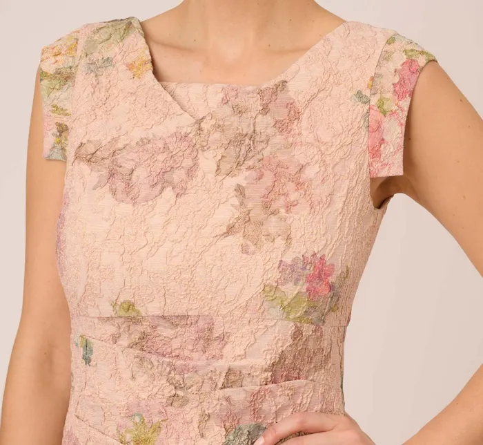 Adrianna Papell Floral Metallic Stretch Matelasse Long Column Gown In Pink Multi Pink Multi Women Long Dresses Adrianna Papell Floral Metallic Stretch Matelasse Long Column Gown In Pink Multi Pink Multi Women Long Dresses