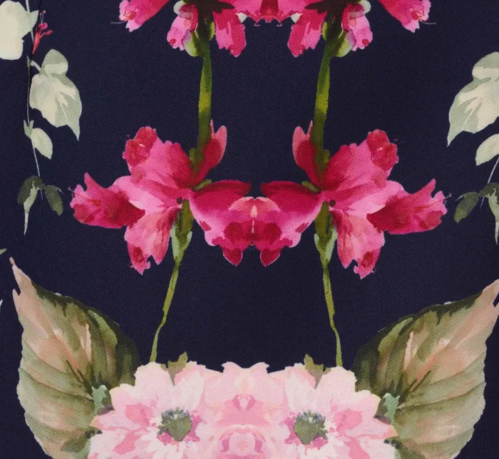 Adrianna Papell FloralPrint Crepe MidiLength Sheath Dress In Navy Multi Navy Multi Women Floral Dresses Adrianna Papell FloralPrint Crepe MidiLength Sheath Dress In Navy Multi Navy Multi Women Floral Dresses