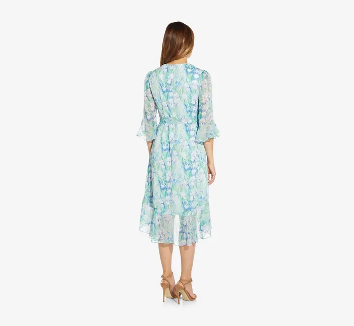Adrianna Papell FloralPrinted Chiffon Short Dress In Deep Blue Multi Deep Blue Multi Women Floral Dresses Adrianna Papell FloralPrinted Chiffon Short Dress In Deep Blue Multi Deep Blue Multi Women Floral Dresses