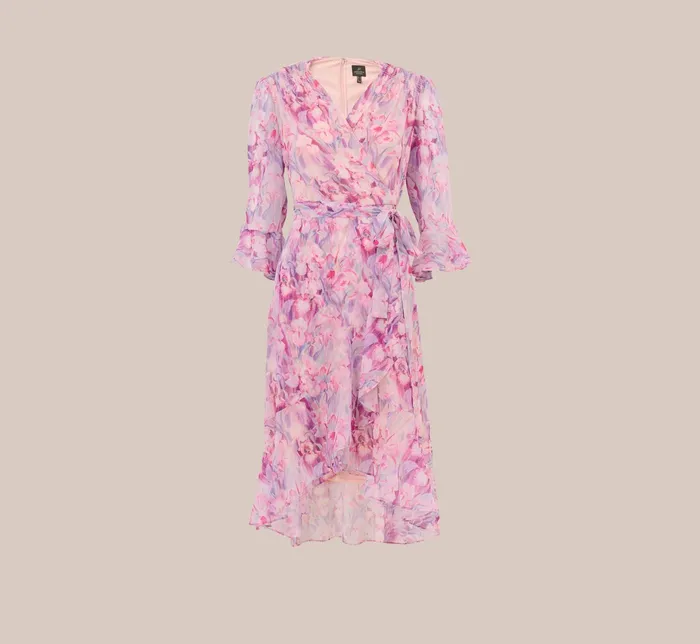 Adrianna Papell FloralPrinted Chiffon Short Dress In Deep Blue Multi Deep Blue Multi Women Floral Dresses Adrianna Papell FloralPrinted Chiffon Short Dress In Deep Blue Multi Deep Blue Multi Women Floral Dresses