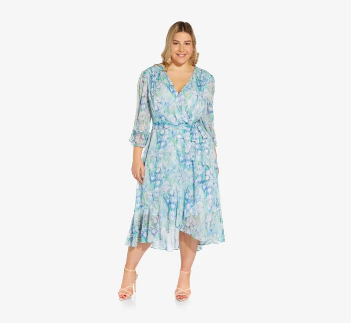 Adrianna Papell FloralPrinted Chiffon Short Dress In Deep Blue Multi Deep Blue Multi Women Floral Dresses Adrianna Papell FloralPrinted Chiffon Short Dress In Deep Blue Multi Deep Blue Multi Women Floral Dresses