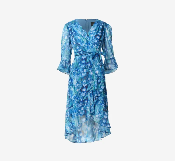 Adrianna Papell FloralPrinted Chiffon Short Dress In Deep Blue Multi Deep Blue Multi Women Floral Dresses Adrianna Papell FloralPrinted Chiffon Short Dress In Deep Blue Multi Deep Blue Multi Women Floral Dresses