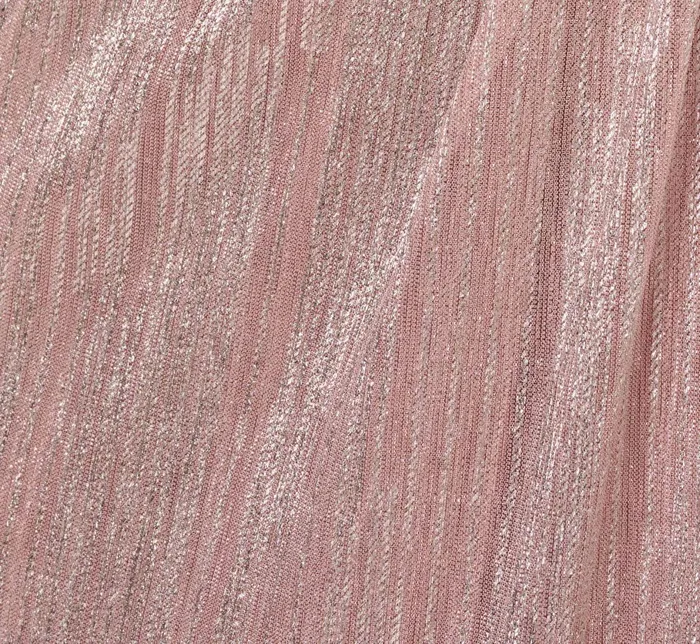 Adrianna Papell Foiled Metallic Mesh Faux Wrap Long Gown In Blush Blush Women Long Dresses Adrianna Papell Foiled Metallic Mesh Faux Wrap Long Gown In Blush Blush Women Long Dresses