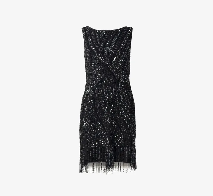 Adrianna Papell HandBeaded And Fringe Short Sheath Cocktail Dress In Black Black Women Cocktail Dresses Adrianna Papell HandBeaded And Fringe Short Sheath Cocktail Dress In Black Black Women Cocktail Dresses