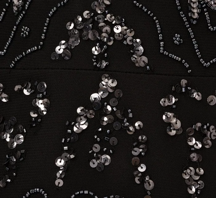 Adrianna Papell HandBeaded AnkleLength Dress In Black Gunmetal BlackGunmetal Women Long Dresses Adrianna Papell HandBeaded AnkleLength Dress In Black Gunmetal BlackGunmetal Women Long Dresses