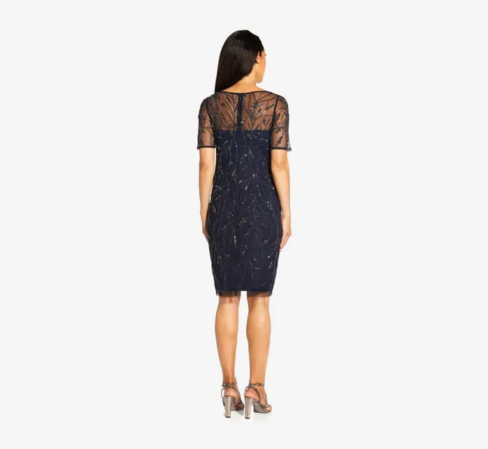 Adrianna Papell HandBeaded Cocktail Dress In Midnight Midnight Women Cocktail Dresses Adrianna Papell HandBeaded Cocktail Dress In Midnight Midnight Women Cocktail Dresses