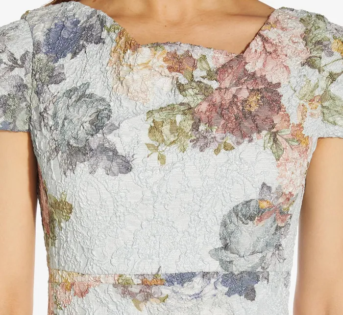 Adrianna Papell Metallic Floral Matelasse MidiLength Sheath Cocktail Dress In Sky Blue Multi Sky Blue Multi Women Cocktail Dresses Adrianna Papell Metallic Floral Matelasse MidiLength Sheath Cocktail Dress In Sky Blue Multi Sky Blue Multi Women Cocktail Dresses
