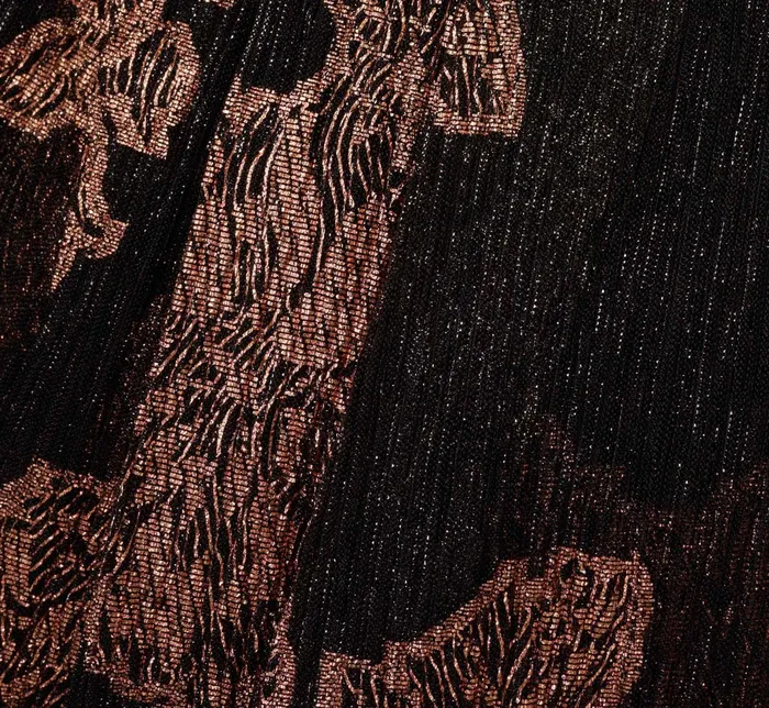 Adrianna Papell Metallic Foil Crinkled Mesh MidiLength Wrap Dress In Gold Black GoldBlack Women Short Dresses Adrianna Papell Metallic Foil Crinkled Mesh MidiLength Wrap Dress In Gold Black GoldBlack Women Short Dresses