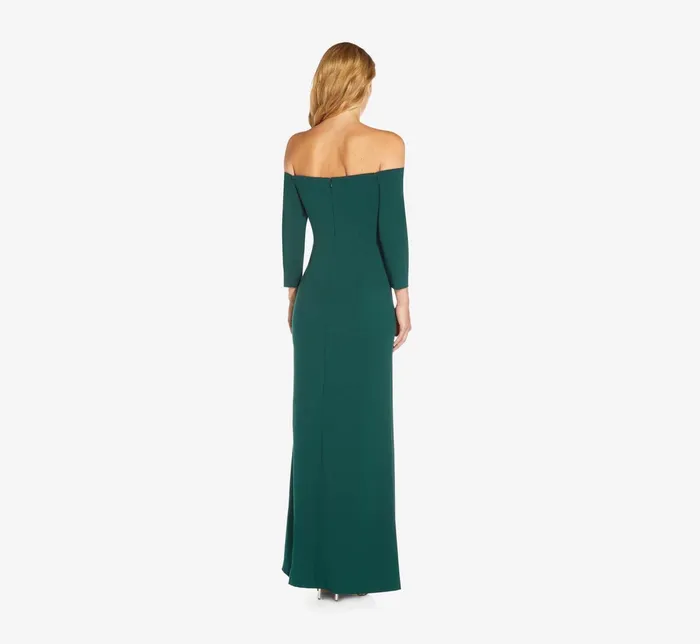 Adrianna Papell Off The Shoulder Dress With Cascading Ruffle Detail In Black Black Women Long Dresses Adrianna Papell Off The Shoulder Dress With Cascading Ruffle Detail In Black Black Women Long Dresses
