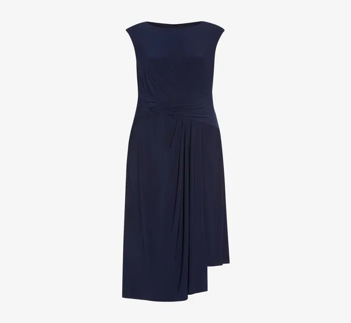 Adrianna Papell Plus Size Asymmetrical Draped Midi Dress In Midnight Midnight Women Day Dresses Adrianna Papell Plus Size Asymmetrical Draped Midi Dress In Midnight Midnight Women Day Dresses