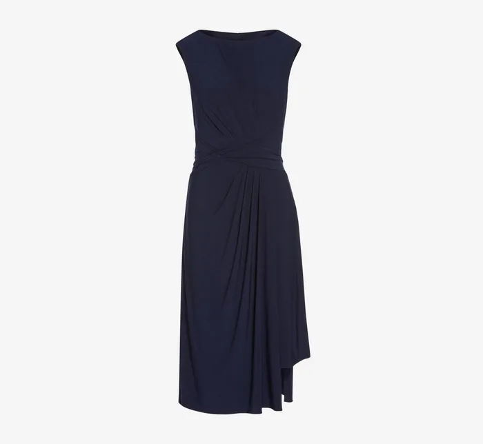Adrianna Papell Plus Size Asymmetrical Draped Midi Dress In Midnight Midnight Women Day Dresses Adrianna Papell Plus Size Asymmetrical Draped Midi Dress In Midnight Midnight Women Day Dresses