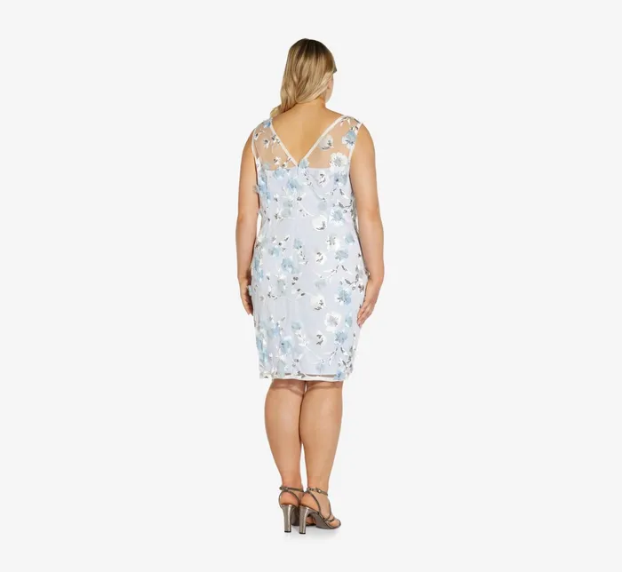 Adrianna Papell Plus Size Floral Embroidered Sheath Dress In Clearwater Ivory ClearwaterIvory Women Floral Dresses Adrianna Papell Plus Size Floral Embroidered Sheath Dress In Clearwater Ivory ClearwaterIvory Women Floral Dresses