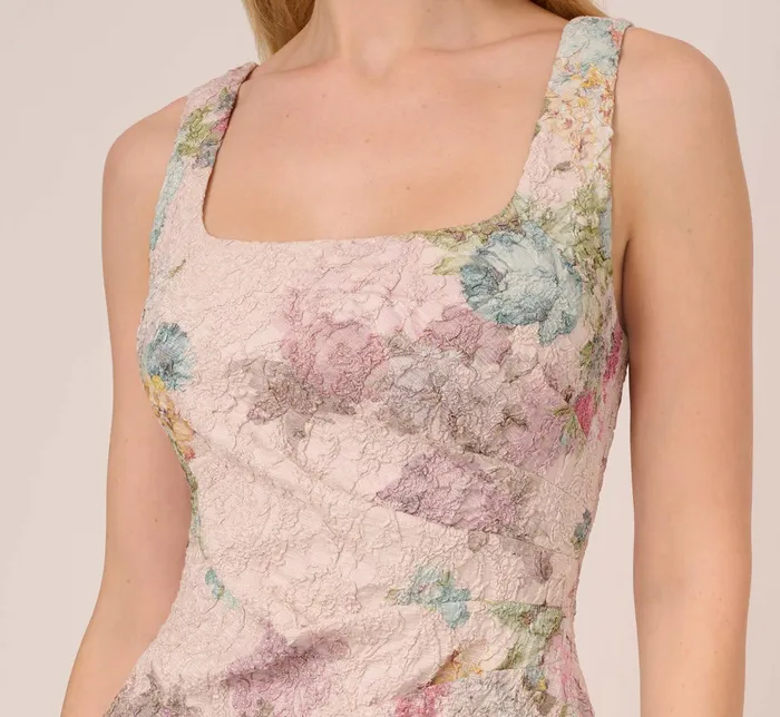 Adrianna Papell Plus Size Floral Matelasse Sheath Dress With Draped Details In Marble Multi Marble Multi Women Floral Dresses Adrianna Papell Plus Size Floral Matelasse Sheath Dress With Draped Details In Marble Multi Marble Multi Women Floral Dresses