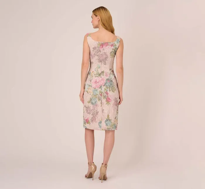 Adrianna Papell Plus Size Floral Matelasse Sheath Dress With Draped Details In Marble Multi Marble Multi Women Floral Dresses Adrianna Papell Plus Size Floral Matelasse Sheath Dress With Draped Details In Marble Multi Marble Multi Women Floral Dresses