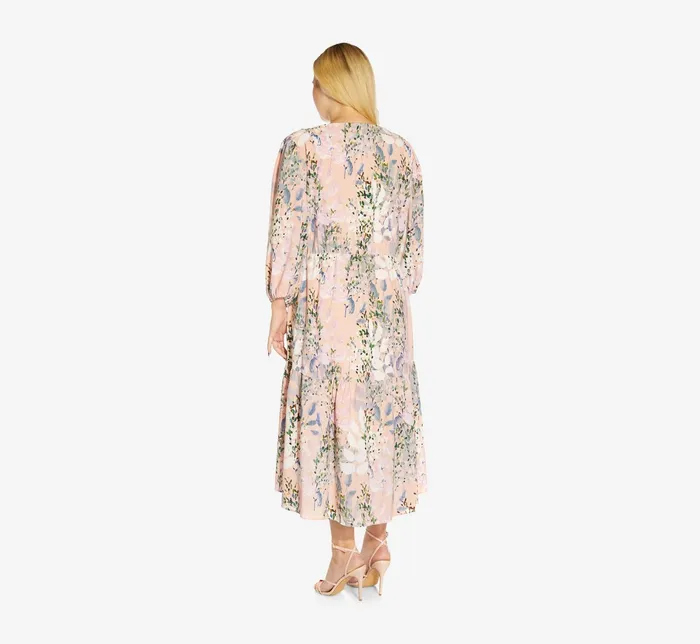 Adrianna Papell Plus Size FloralPrint Chiffon Short Dress In Blush Multi Blush Multi Women Floral Dresses Adrianna Papell Plus Size FloralPrint Chiffon Short Dress In Blush Multi Blush Multi Women Floral Dresses