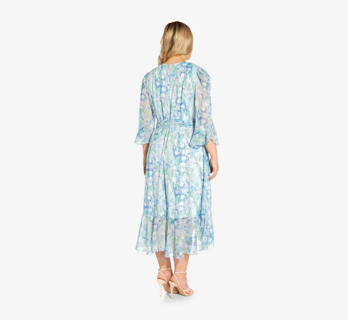 Adrianna Papell Plus Size FloralPrinted Chiffon Short Dress In Blue Multi Blue Multi Women Floral Dresses Adrianna Papell Plus Size FloralPrinted Chiffon Short Dress In Blue Multi Blue Multi Women Floral Dresses