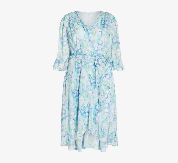 Adrianna Papell Plus Size FloralPrinted Chiffon Short Dress In Blue Multi Blue Multi Women Floral Dresses Adrianna Papell Plus Size FloralPrinted Chiffon Short Dress In Blue Multi Blue Multi Women Floral Dresses