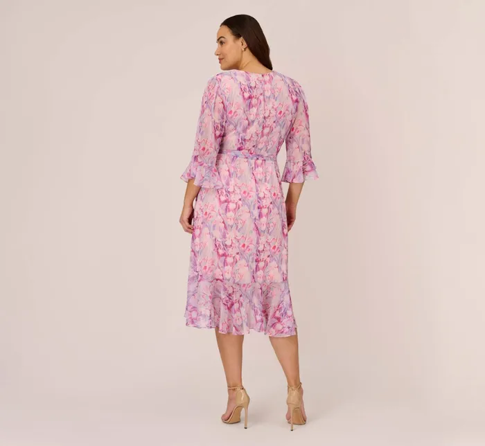 Adrianna Papell Plus Size FloralPrinted Chiffon Short Dress In Pink Multi Pink Multi Women Floral Dresses Adrianna Papell Plus Size FloralPrinted Chiffon Short Dress In Pink Multi Pink Multi Women Floral Dresses