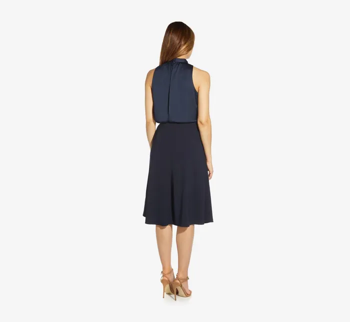 Adrianna Papell Plus Size Satin Crepe MidiLength Halter Dress With Keyhole In Willow Willow Women Day Dresses Adrianna Papell Plus Size Satin Crepe MidiLength Halter Dress With Keyhole In Willow Willow Women Day Dresses