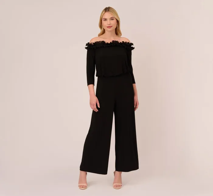 Adrianna Papell Plus Size Signature Blouson Jumpsuit In Black Black Women Day Dresses Adrianna Papell Plus Size Signature Blouson Jumpsuit In Black Black Women Day Dresses