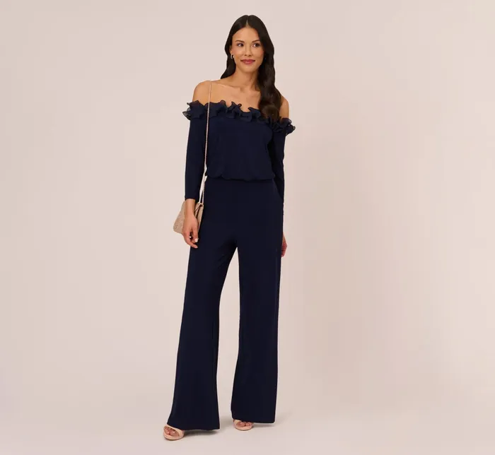 Adrianna Papell Plus Size Signature Blouson Jumpsuit In Black Black Women Day Dresses Adrianna Papell Plus Size Signature Blouson Jumpsuit In Black Black Women Day Dresses
