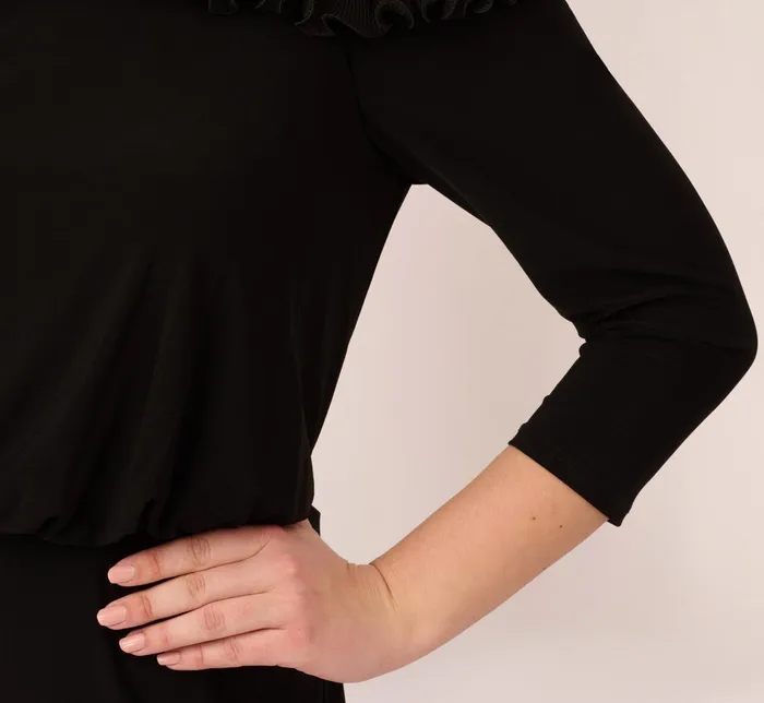 Adrianna Papell Plus Size Signature Blouson Jumpsuit In Black Black Women Day Dresses Adrianna Papell Plus Size Signature Blouson Jumpsuit In Black Black Women Day Dresses