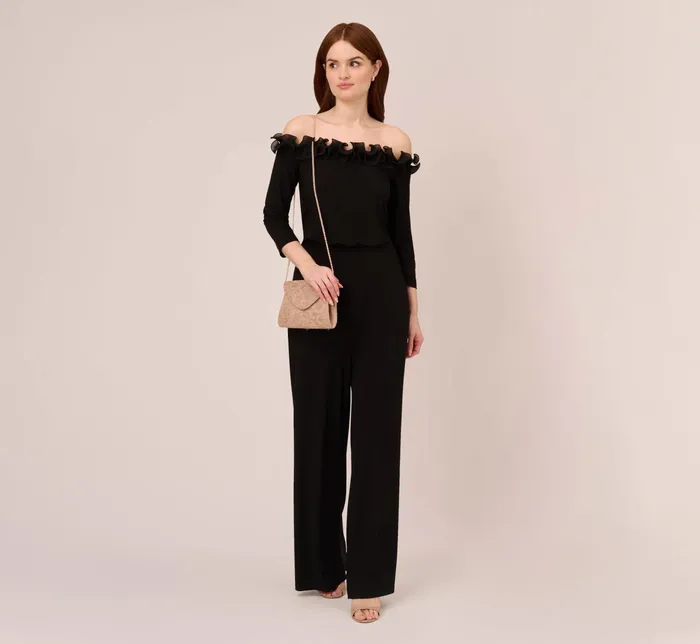 Adrianna Papell Plus Size Signature Blouson Jumpsuit In Black Black Women Day Dresses Adrianna Papell Plus Size Signature Blouson Jumpsuit In Black Black Women Day Dresses