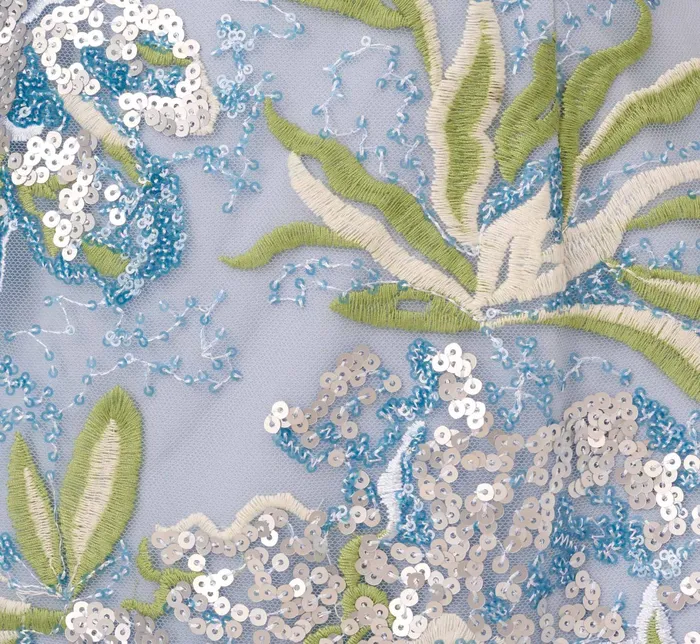 Adrianna Papell Sequin Floral Embroidered Sheath Dress With Cap Sleeves In Blue Green Multi BlueGreen Multi Women Floral Dresses Adrianna Papell Sequin Floral Embroidered Sheath Dress With Cap Sleeves In Blue Green Multi BlueGreen Multi Women Floral Dresses
