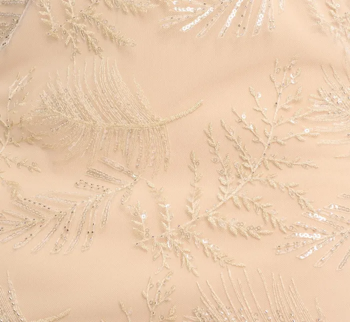 Adrianna Papell Sequined And Embroidered MidiLength Sheath Cocktail Dress With Feather Trim In Champagne Champagne Women Midi Dresses Adrianna Papell Sequined And Embroidered MidiLength Sheath Cocktail Dress With Feather Trim In Champagne Champagne Women Midi Dresses