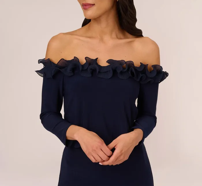 Adrianna Papell Signature Blouson Jumpsuit In Navy Navy Women Day Dresses Adrianna Papell Signature Blouson Jumpsuit In Navy Navy Women Day Dresses
