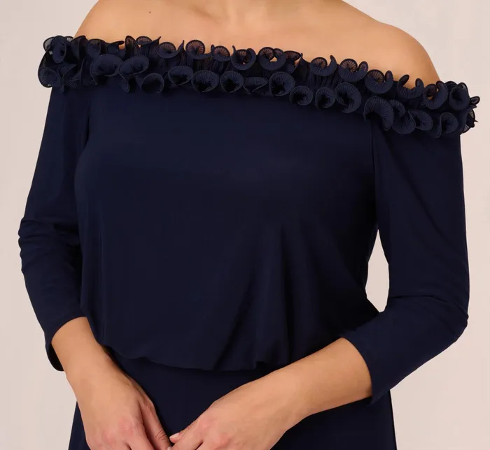 Adrianna Papell Signature Blouson Jumpsuit In Navy Navy Women Day Dresses Adrianna Papell Signature Blouson Jumpsuit In Navy Navy Women Day Dresses