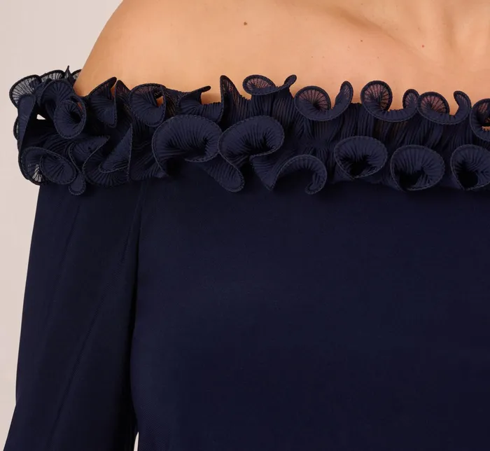 Adrianna Papell Signature Blouson Jumpsuit In Navy Navy Women Day Dresses Adrianna Papell Signature Blouson Jumpsuit In Navy Navy Women Day Dresses