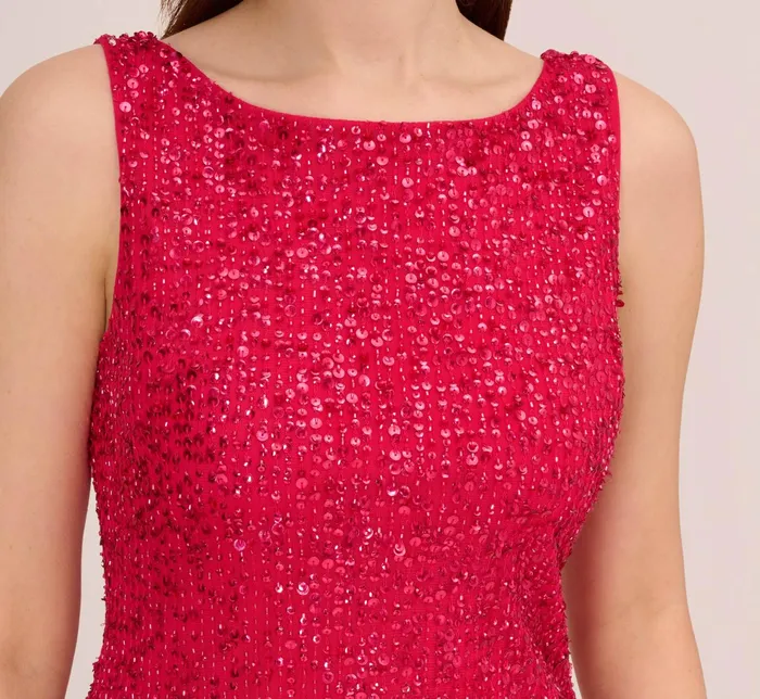 Adrianna Papell Sleeveless Beaded Cocktail Dress In Fiesta Pink Fiesta Pink Women Cocktail Dresses Adrianna Papell Sleeveless Beaded Cocktail Dress In Fiesta Pink Fiesta Pink Women Cocktail Dresses