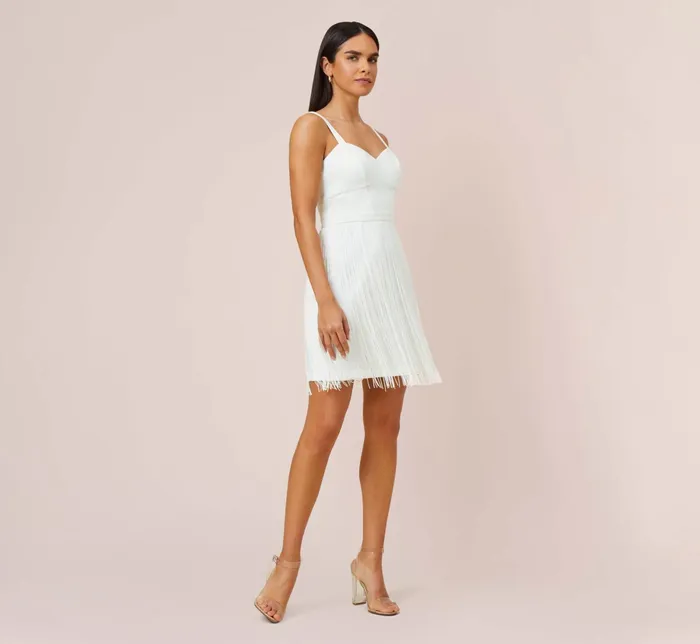 Adrianna Papell Stretch Crepe FringeTrim Short Sheath Cocktail Dress In Ivory Ivory Women Cocktail Dresses Adrianna Papell Stretch Crepe FringeTrim Short Sheath Cocktail Dress In Ivory Ivory Women Cocktail Dresses