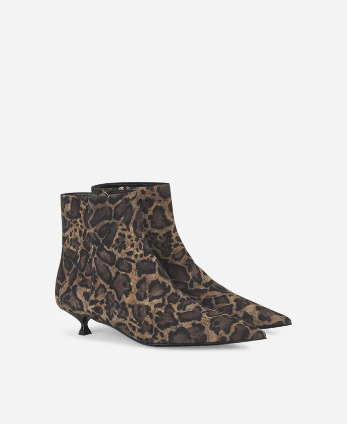 AGL Animalier Ankle Boot Brown Lenor Bootie Women Booties