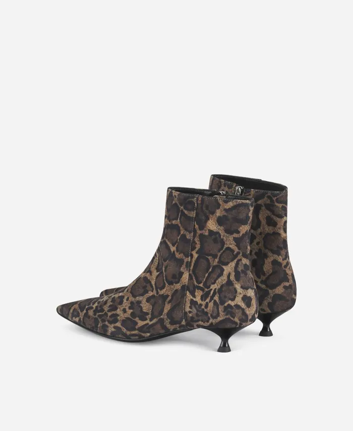 AGL Animalier Ankle Boot Brown Lenor Bootie Women Booties