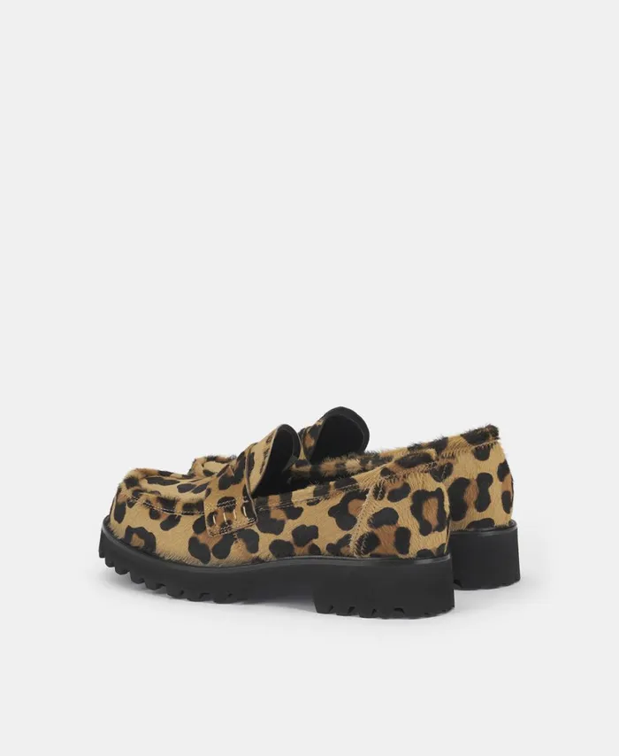 AGL Animalier Moccasin With Chunky Sole Leopard Classic Goldie Women Flats