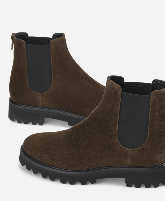 AGL Ankle Boot With Elastic Brown Goldie Beatle Women Booties