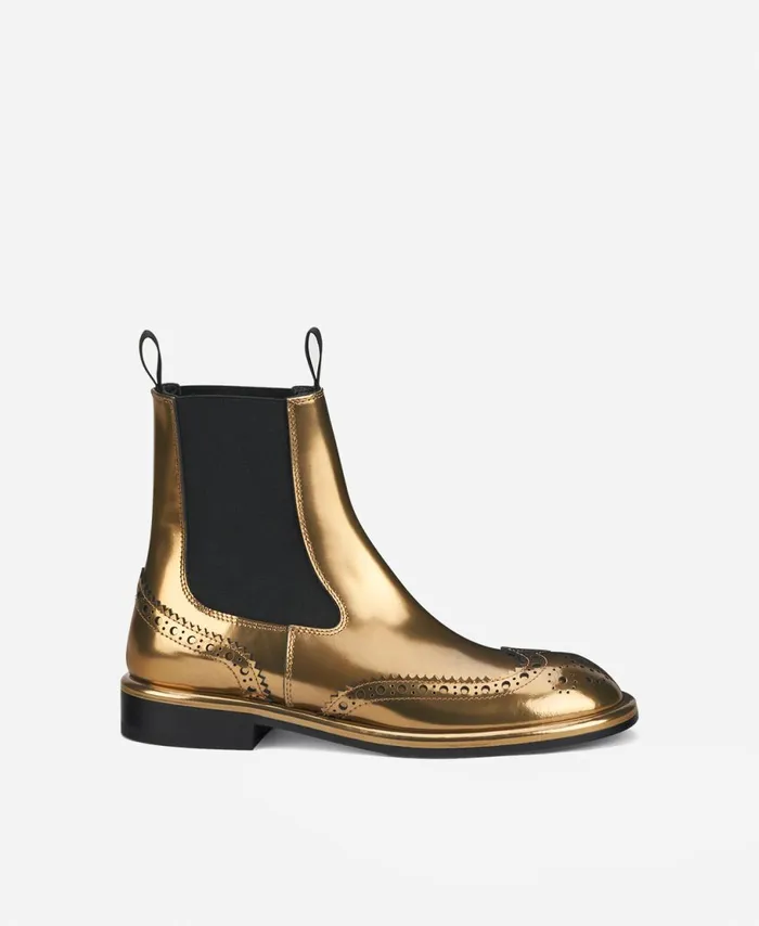 AGL Ankle Boot With Elastic Gold Alison Beat Women Booties